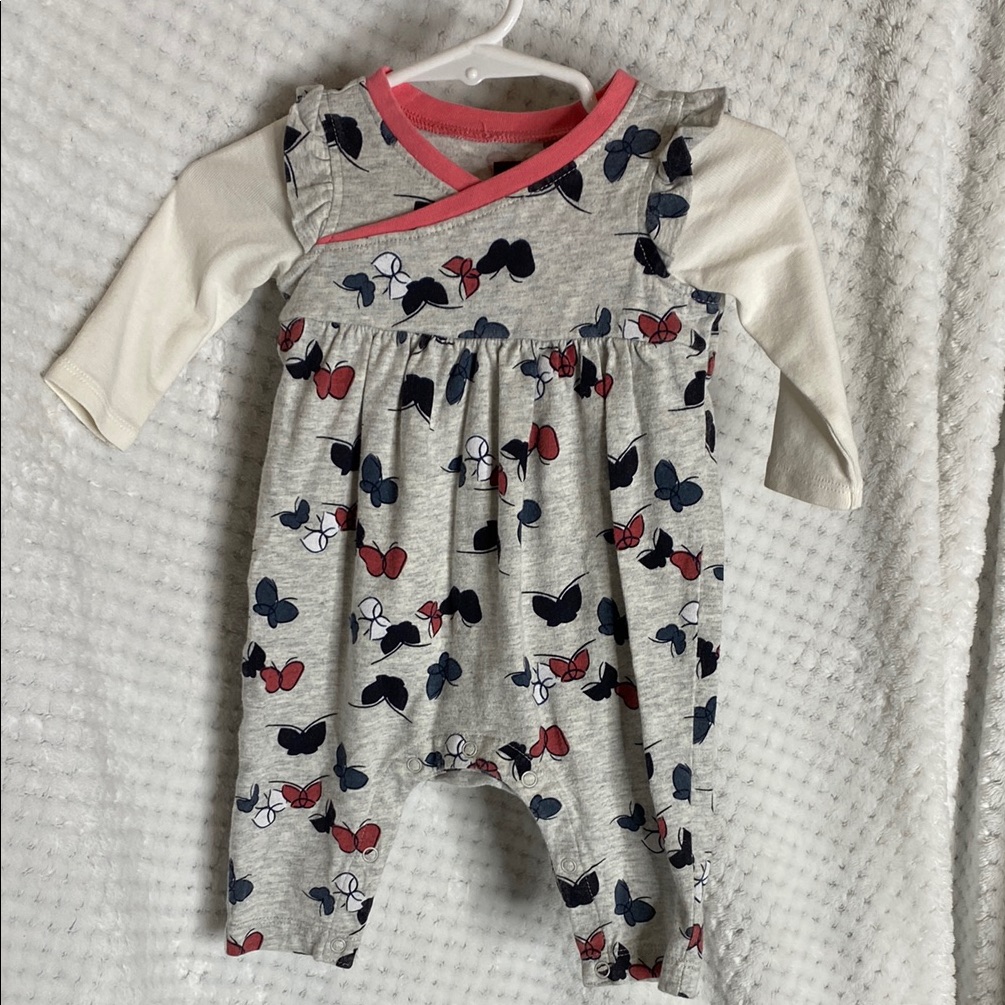 Tea Collection Baby Romper With Butterfly Pattern